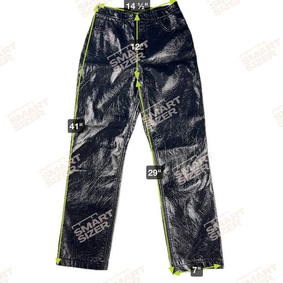 Abercrombie & Fitch The 90’s Straight Ultra High Rise Faux Leather Pants Size 8 - Picture 7 of 11